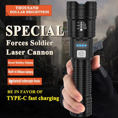 High Strong Power Led Flashlight 2000LM Tactical Torch