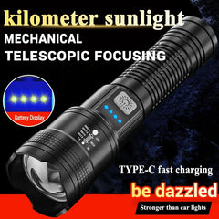 High Strong Power Led Flashlight 2000LM Tactical Torch