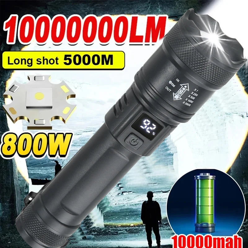 High Strong Power Led Flashlight 2000LM Tactical Torch