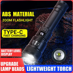 High Strong Power Led Flashlight 2000LM Tactical Torch
