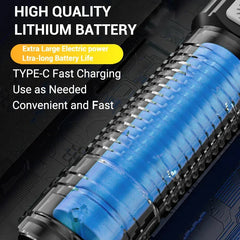 High Strong Power Led Flashlight 2000LM Tactical Torch